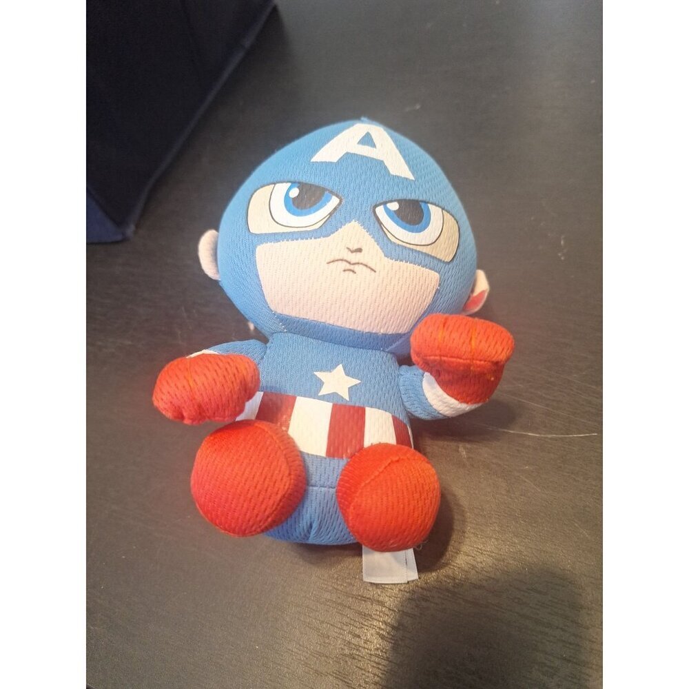 TY Beanie Baby Captain America Plush 6 Inch Marvel Stuffed Toy